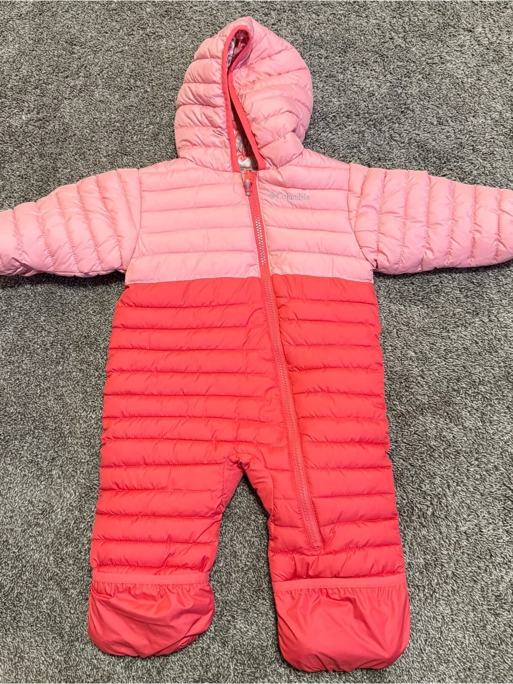 Columbia Toddler Pink Floral Hooded Snowsuit
